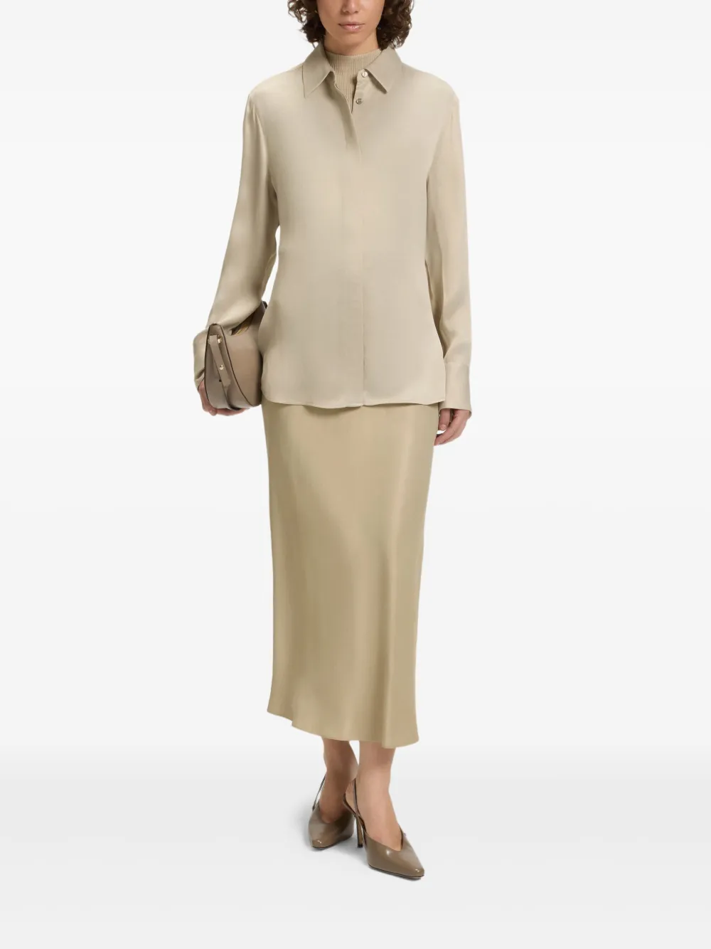 BOSS Button-down blouse - Beige
