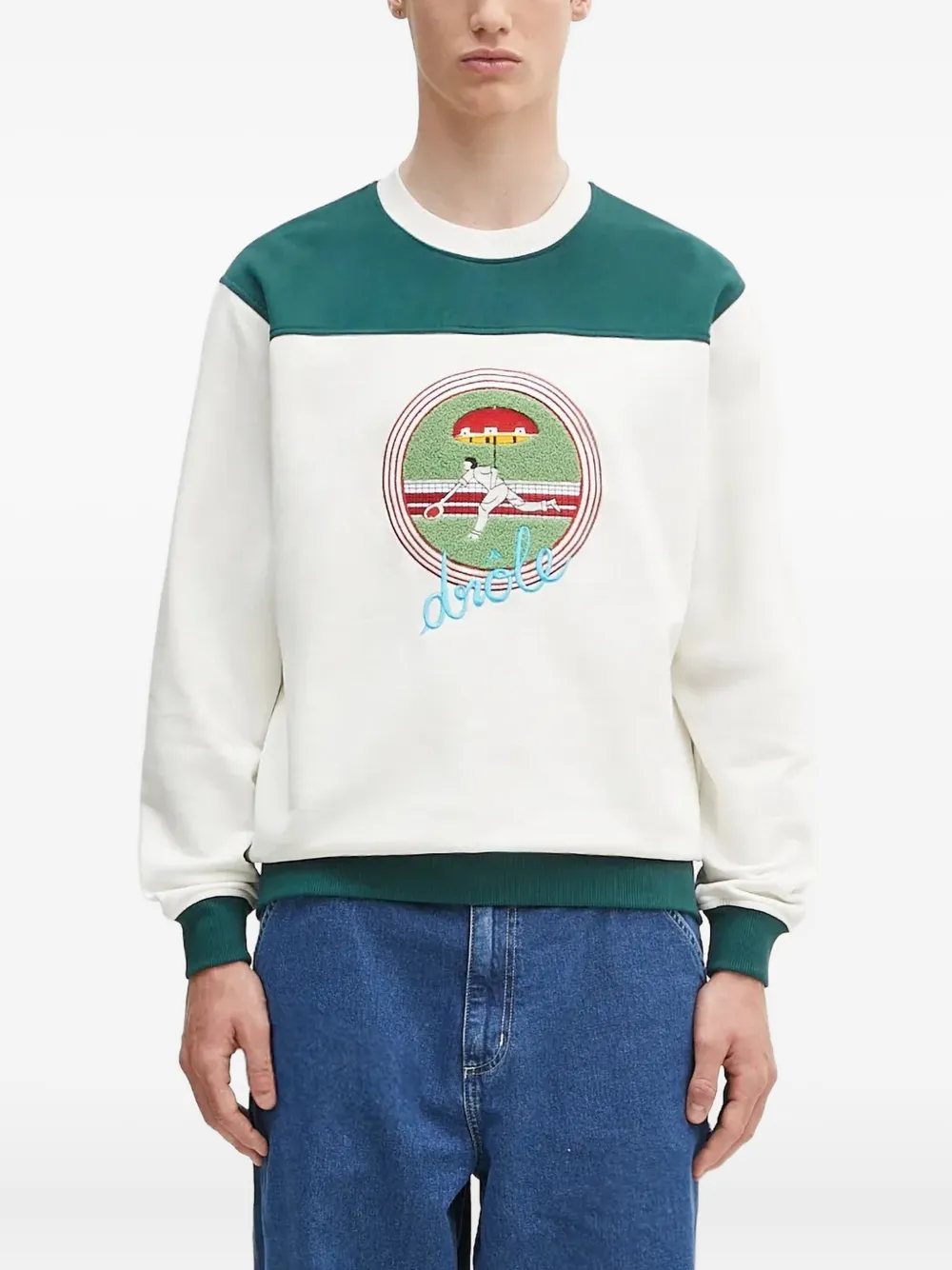 Drôle De Monsieur Le Sweat Tennis sweatshirt - Bianco