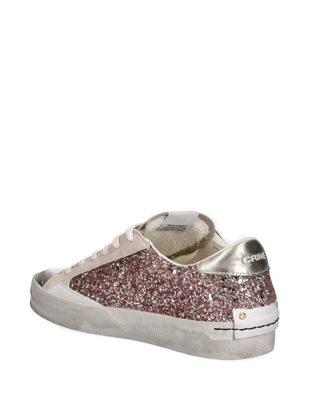 Crime London glitter-detail sneakers Pink