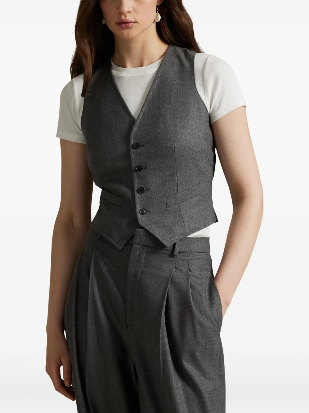 Polo Ralph Lauren Gilet met knoopsluiting Grijs