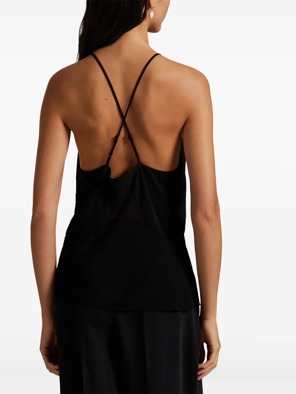Polo Ralph Lauren Top met V-hals en gekruiste rug Zwart