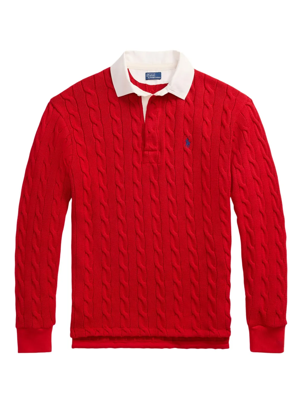 Polo Ralph Lauren Cable-knit Polo Sweater In Red