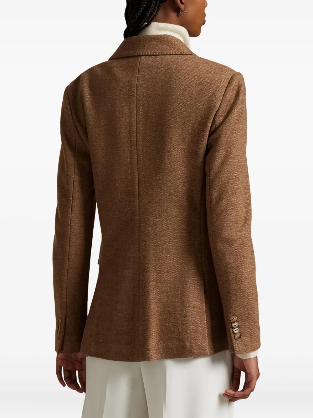 Polo Ralph Lauren Blazer met visgraat patroon Bruin