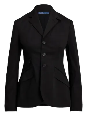 Polo Ralph Lauren Blazer De Tricô Duplo | Preto | FARFETCH BR