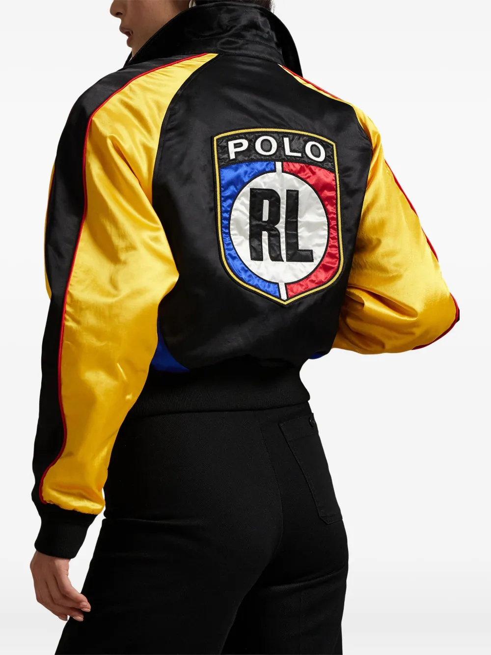 Polo Ralph Lauren Satijnen bomberjack Zwart