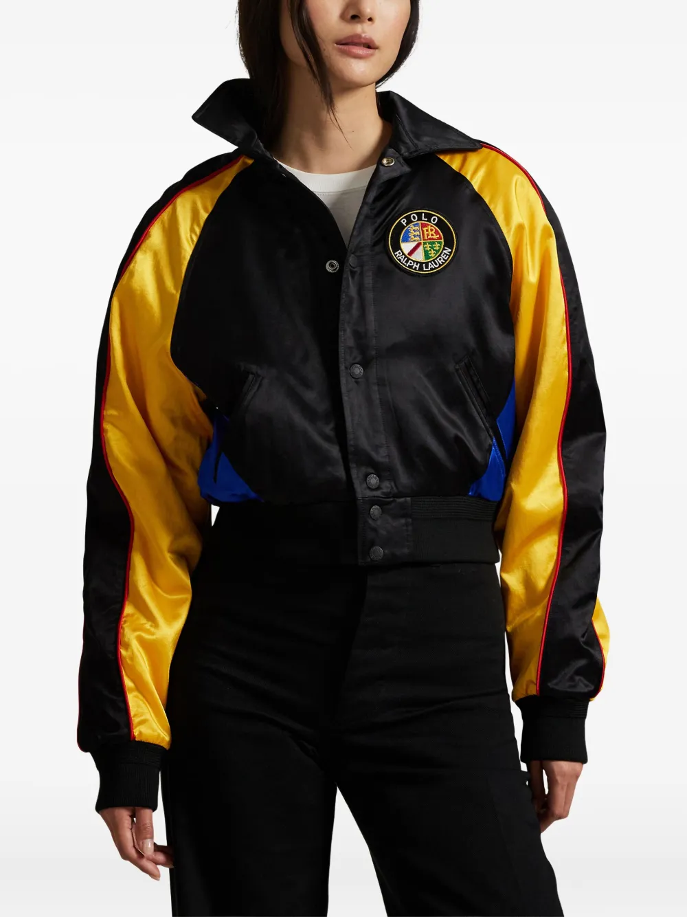 Polo Ralph Lauren Satijnen bomberjack Zwart
