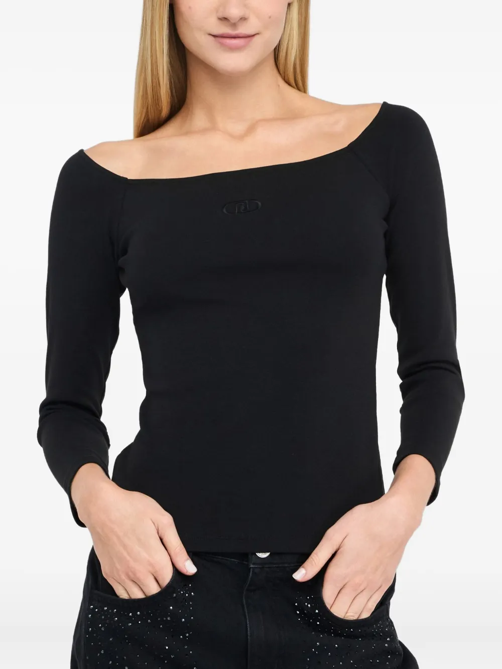 LIU JO Top met boothals Zwart