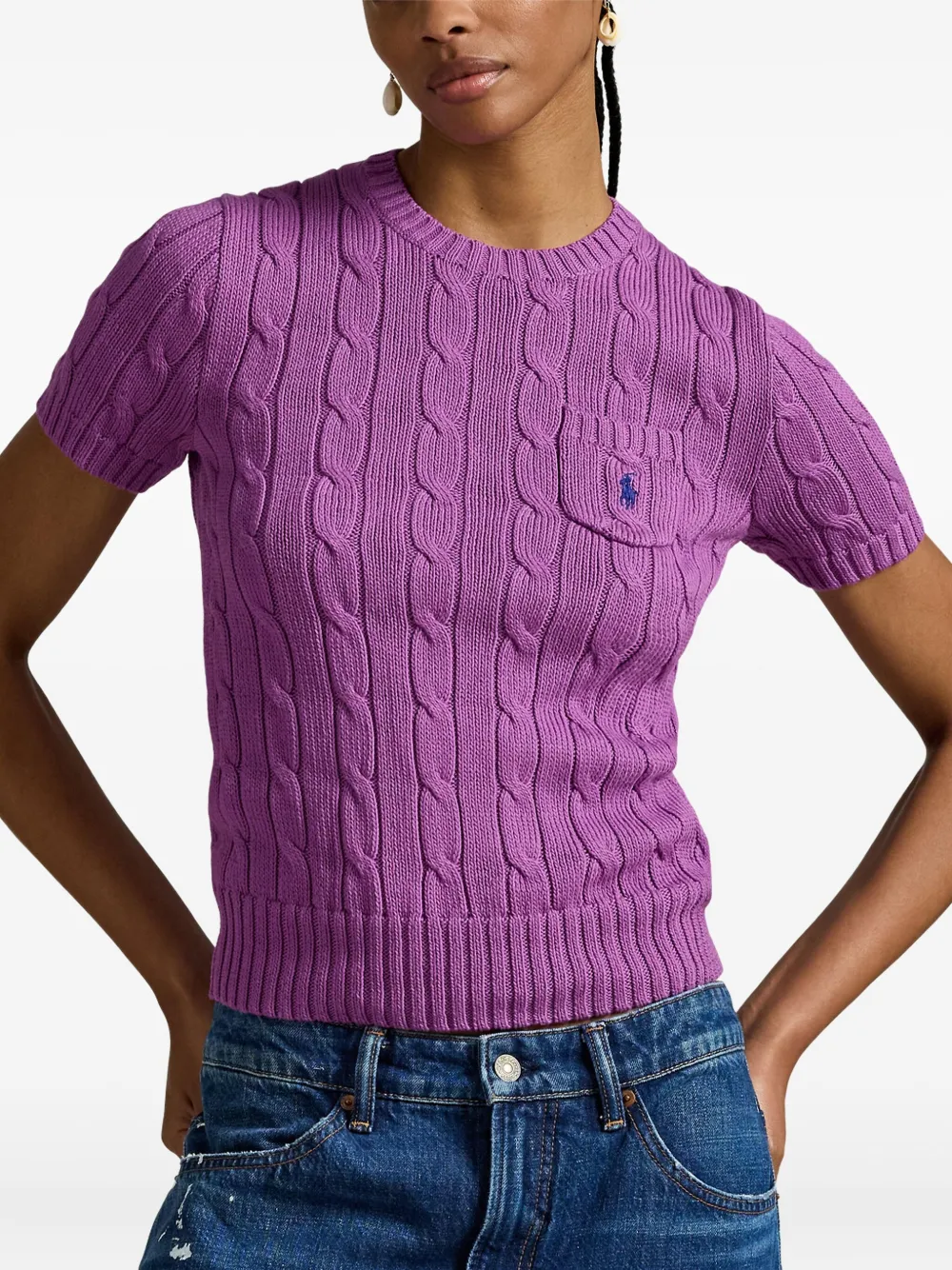 Polo Ralph Lauren Kabelgebreide top Paars