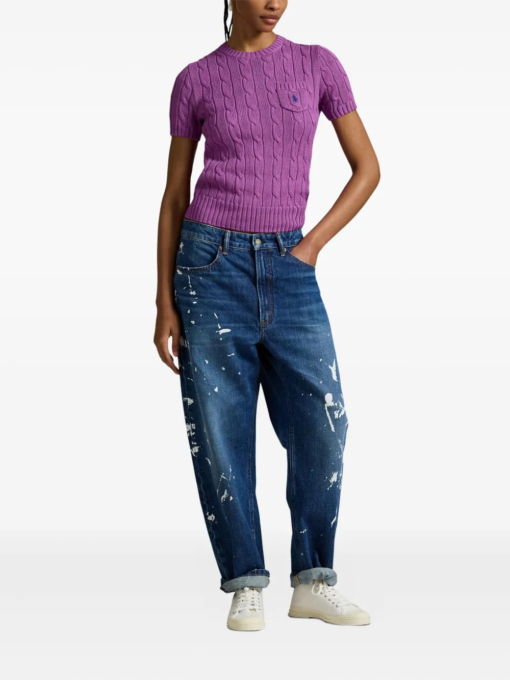 Polo Ralph Lauren Kabelgebreide top Paars