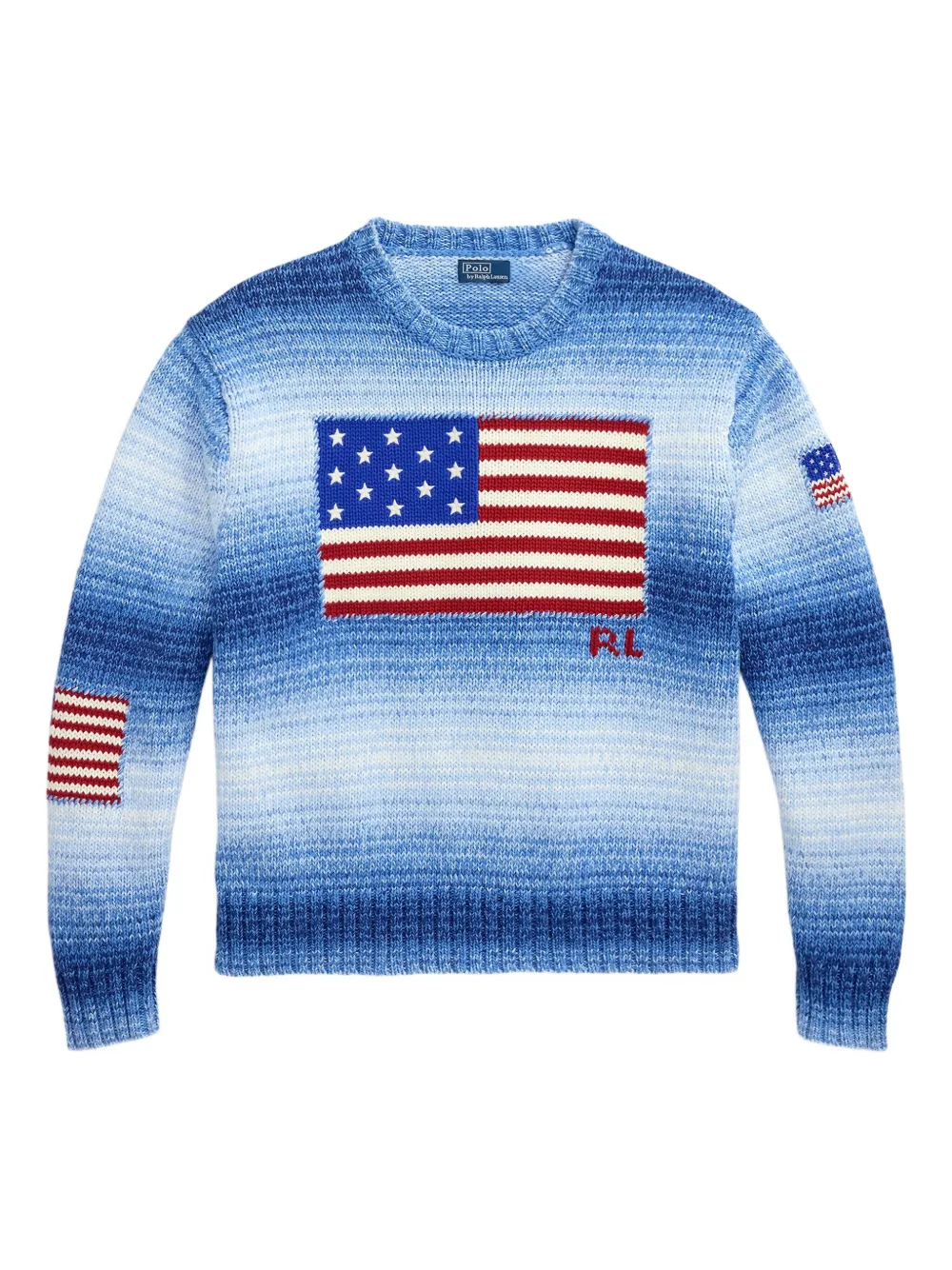 Polo Ralph Lauren Katoenen trui met vlagpatroon Blauw