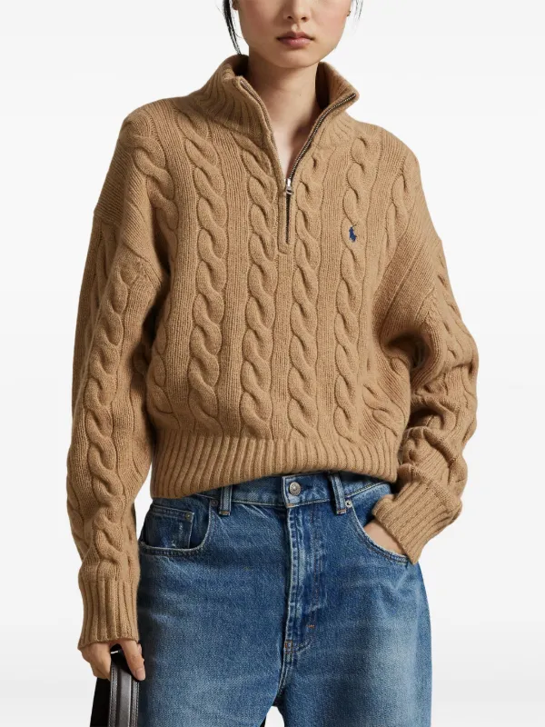 ラルフローレン♡ニットモックネックケーブルセーター Polo Ralph Lauren ケーブルニット モックネックセーター