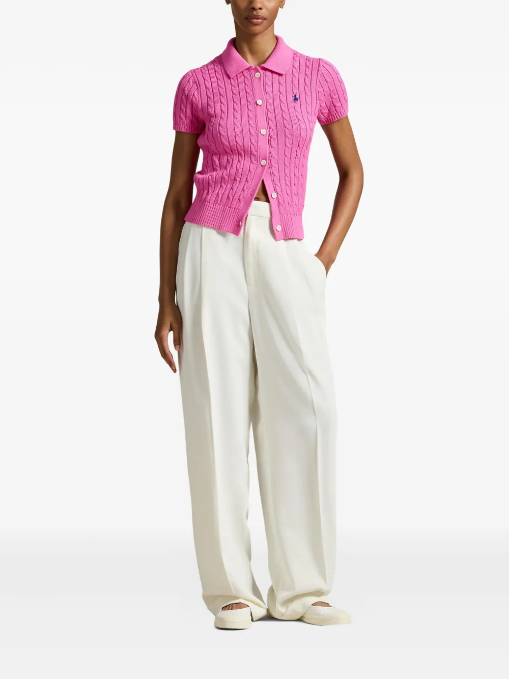 Polo Ralph Lauren Kabelgebreide top Roze