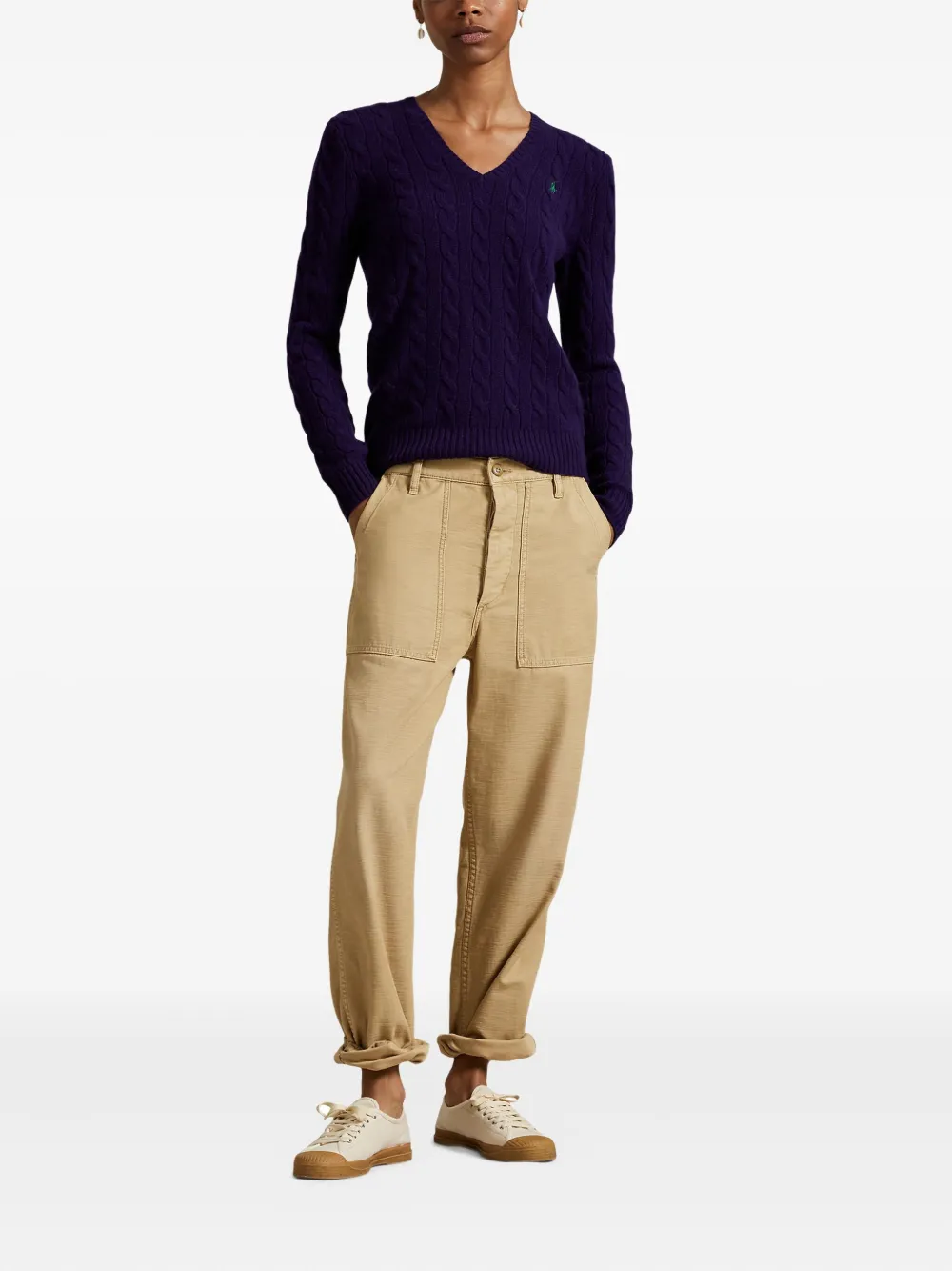 Polo Ralph Lauren Kabelgebreide sweater Blauw