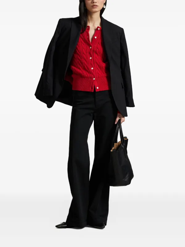 Polo Ralph Lauren ケーブルニット カーディガン | レッド