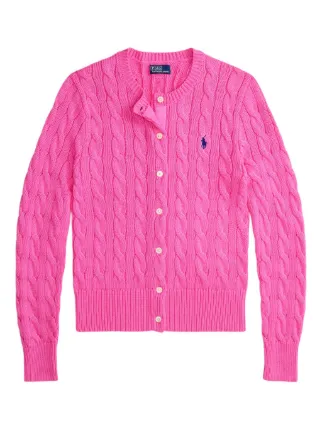 Polo Ralph Lauren ケーブルニット カーディガン ピンク Polo Ralph Lauren ケーブルニット カーディガン | ピンク | FARFETCH JP