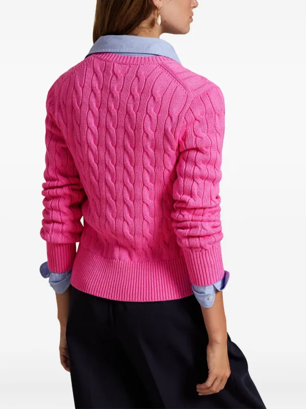 Polo Ralph Lauren ケーブルニット カーディガン | ピンク | FARFETCH JP