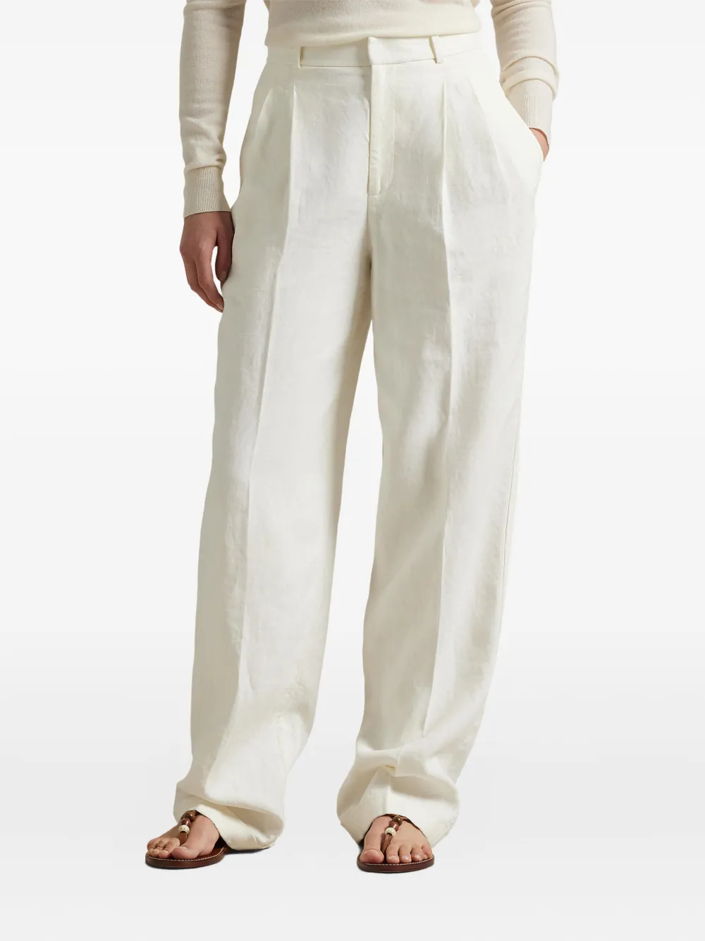 Polo Ralph Lauren Straight plooibroek Wit