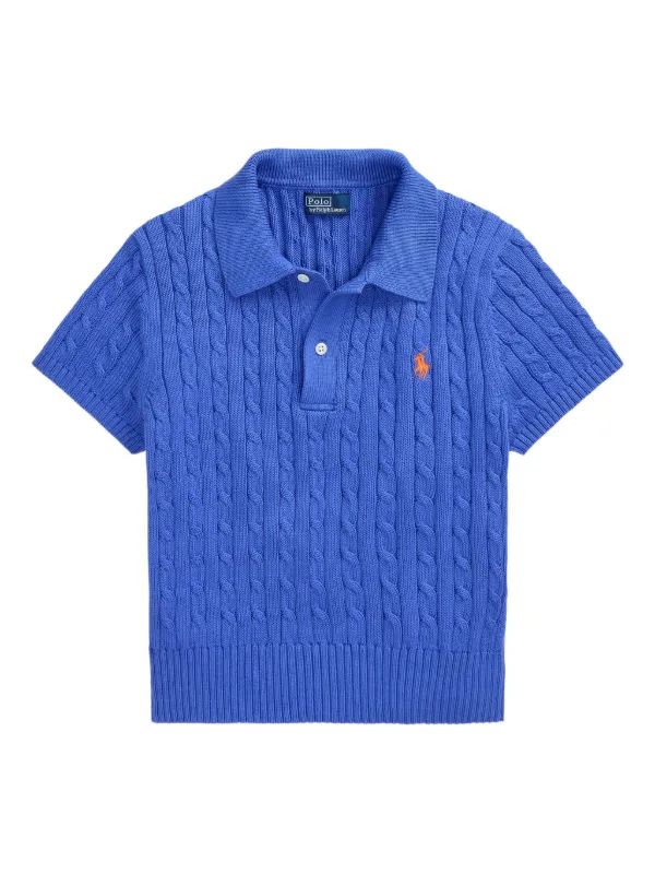 Polo Ralph Lauren ケーブルニット トップ | ブルー | FARFETCH JP
