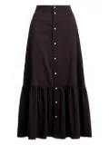 Polo Ralph Lauren button-front ruffled skirt - Brown