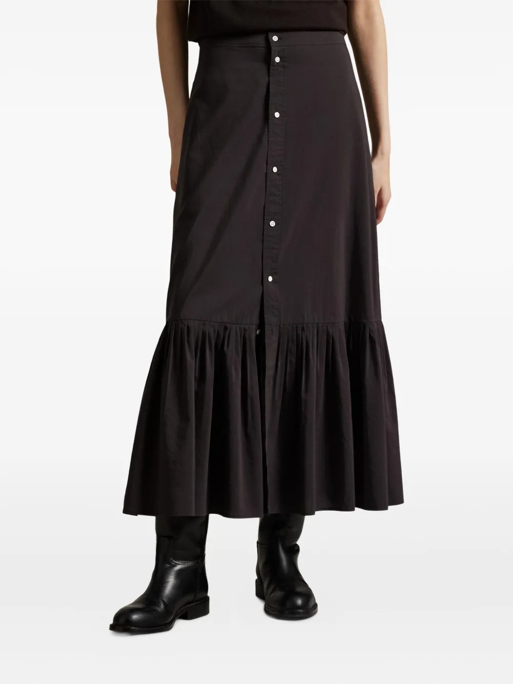 Polo Ralph Lauren Rok met knopen en ruches Bruin