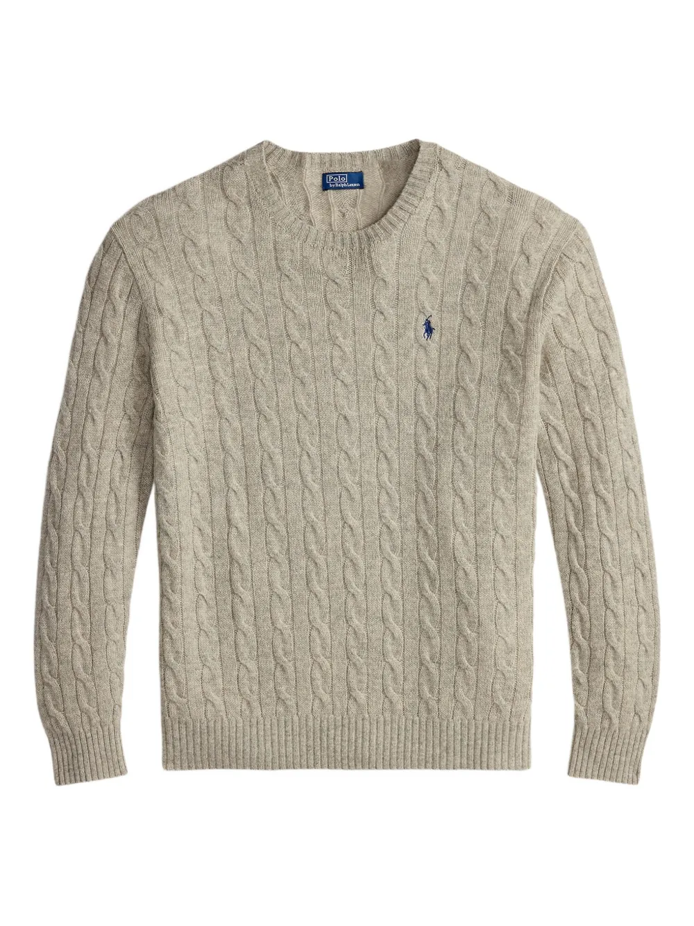 Polo Ralph Lauren Cable-knit Crew-neck Sweater In Brown