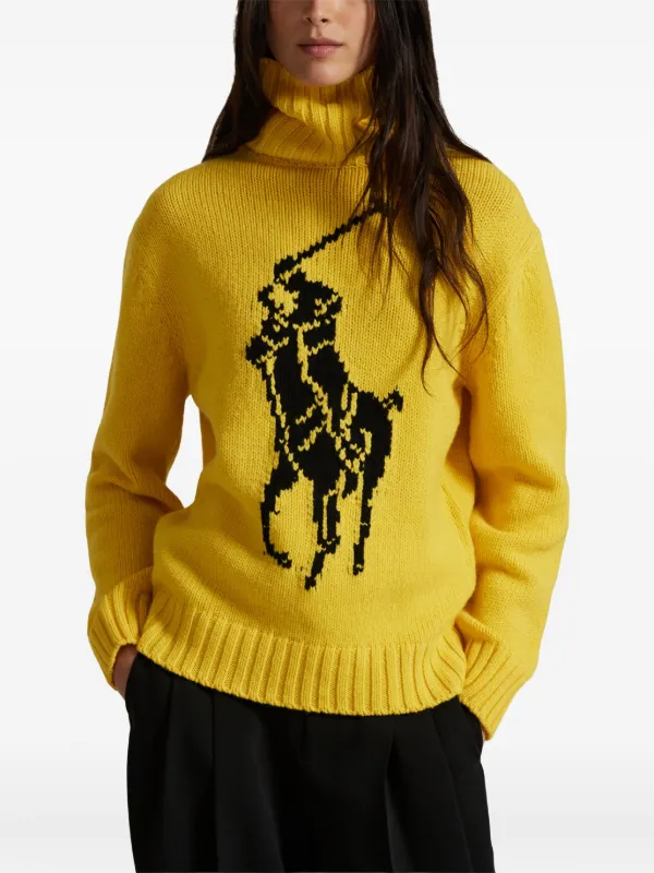 Polo Ralph Lauren polo-player-intarsia Wool Sweater | Yellow
