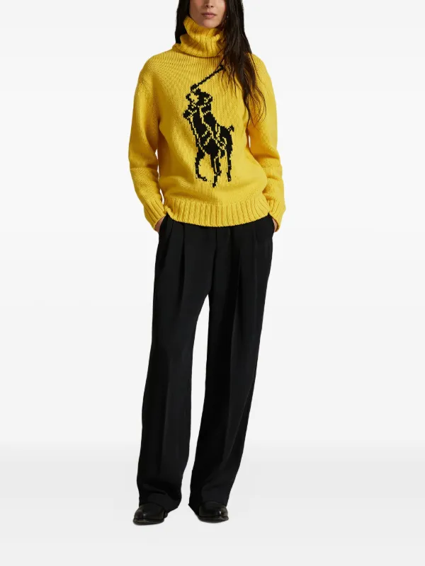 Polo Ralph Lauren polo-player-intarsia Wool Sweater | Yellow
