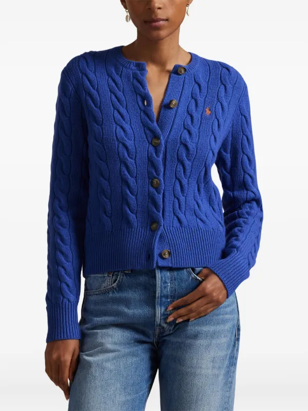 Polo Ralph Lauren ケーブルニット カーディガン | ブルー | FARFETCH JP
