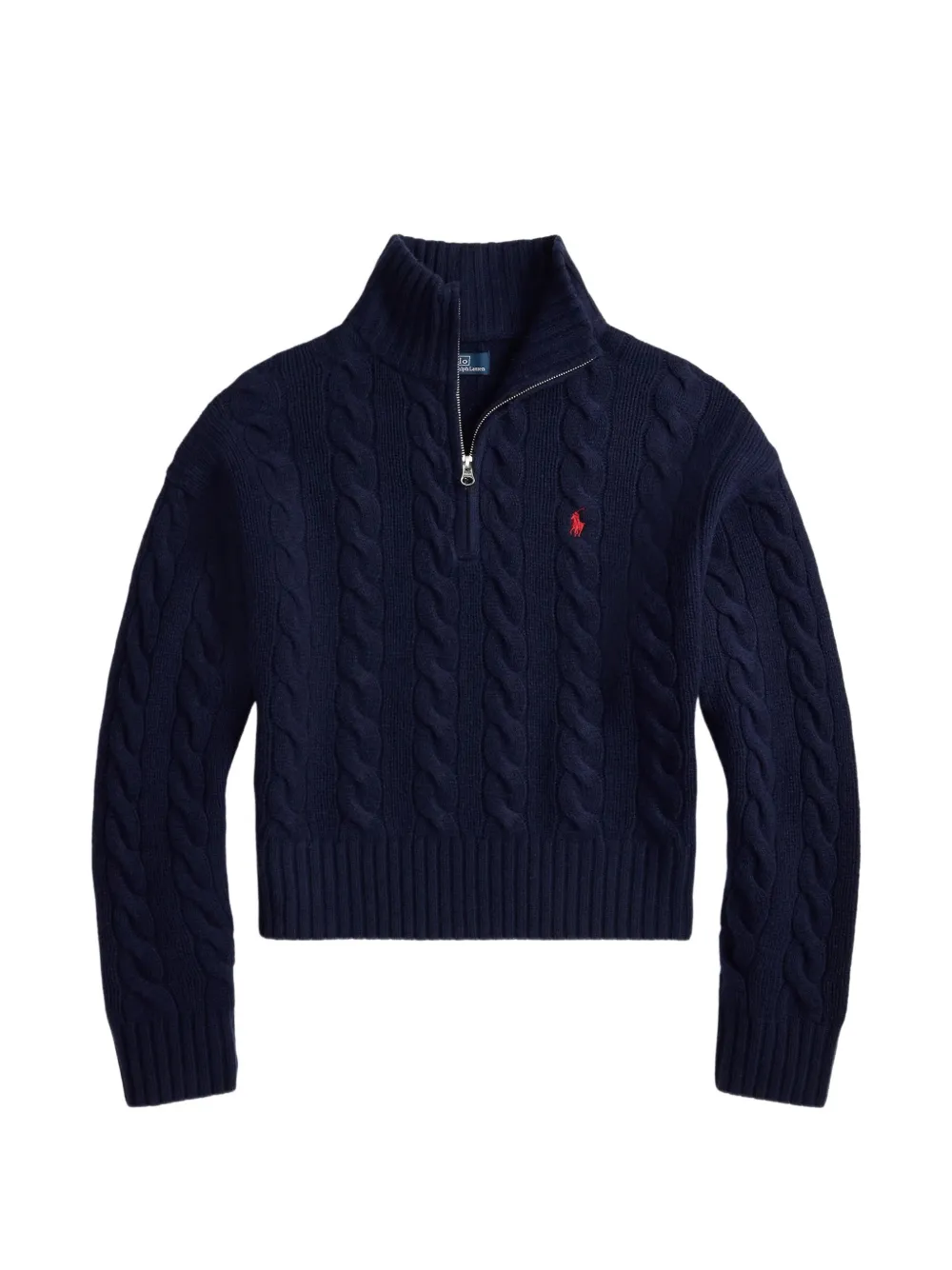 Polo Ralph Lauren Pullover mit Zopfmuster - Blau