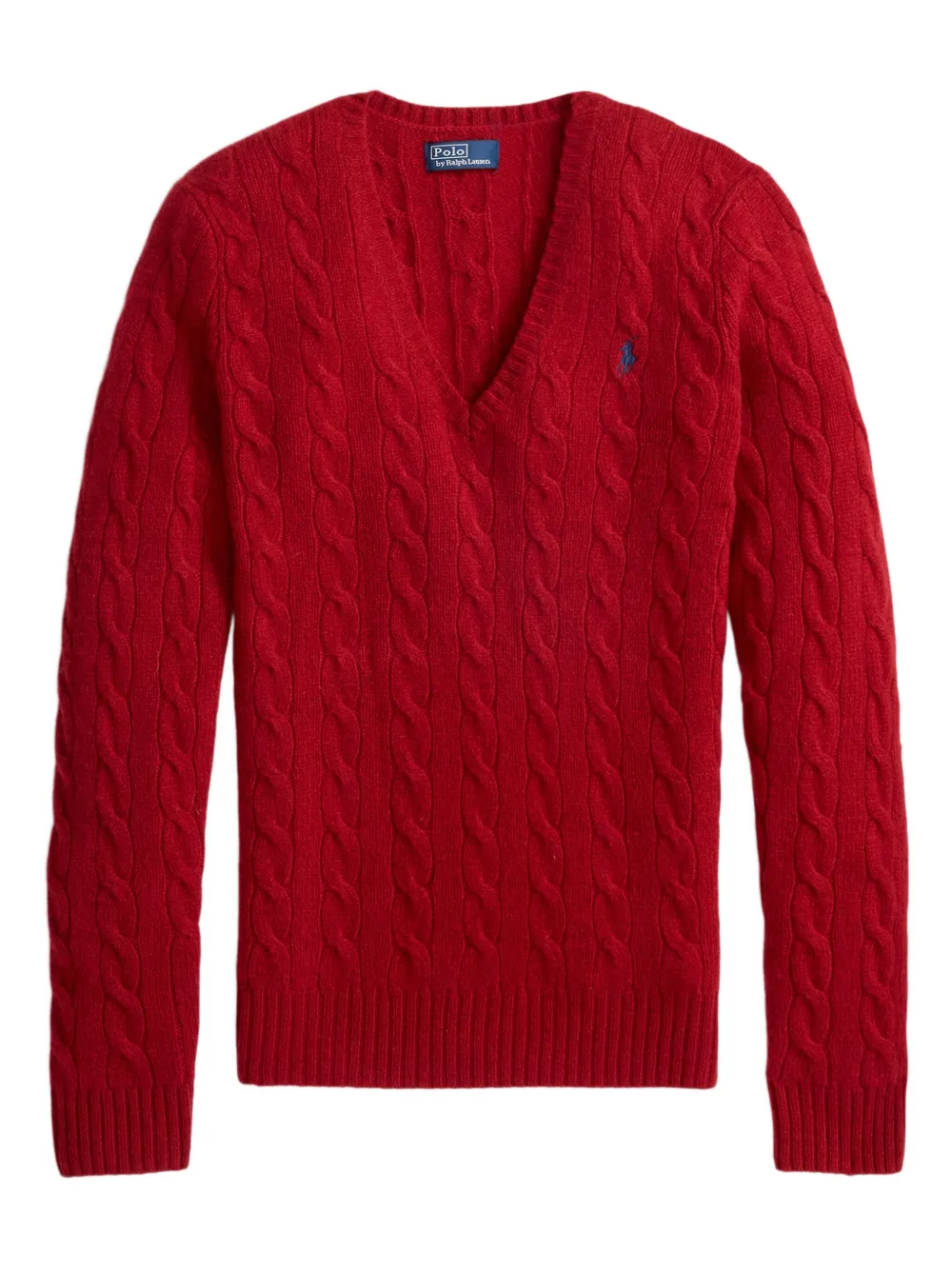 Polo Ralph Lauren ケーブルニット Vネックセーター - レッド Polo Ralph Lauren ケーブルニット Vネックセーター - レッド