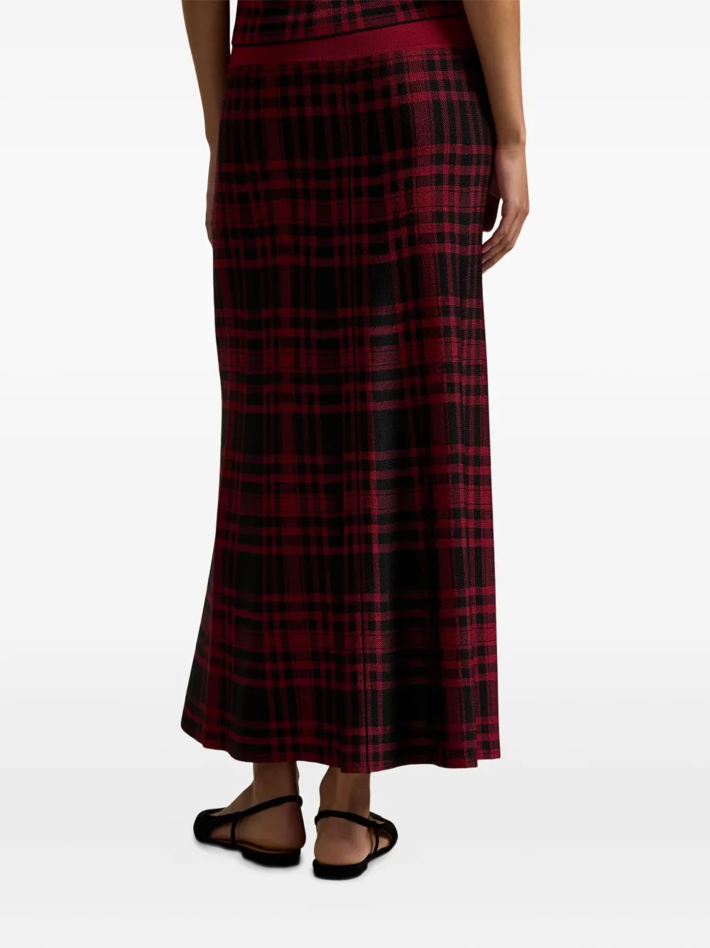 Polo Ralph Lauren Plaid Midi Skirt In Animal Print