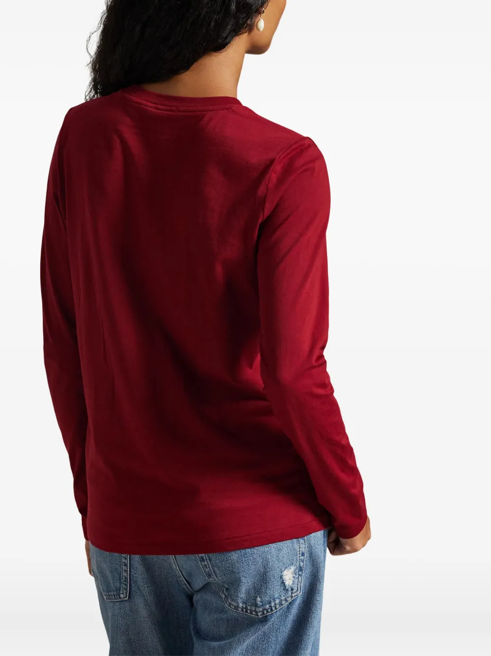 Polo Ralph Lauren T-shirt met lange mouwen en geborduurd logo Rood