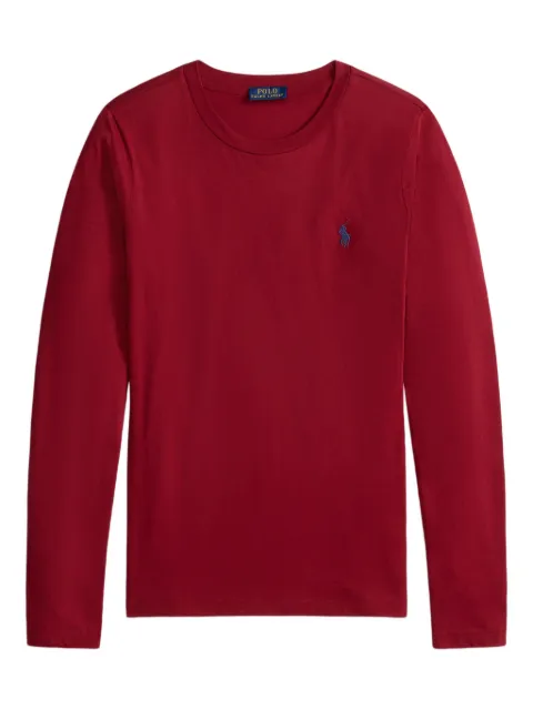 Polo Ralph Lauren تيشيرت مطرز بشعار الماركة وبأكمام طويلة