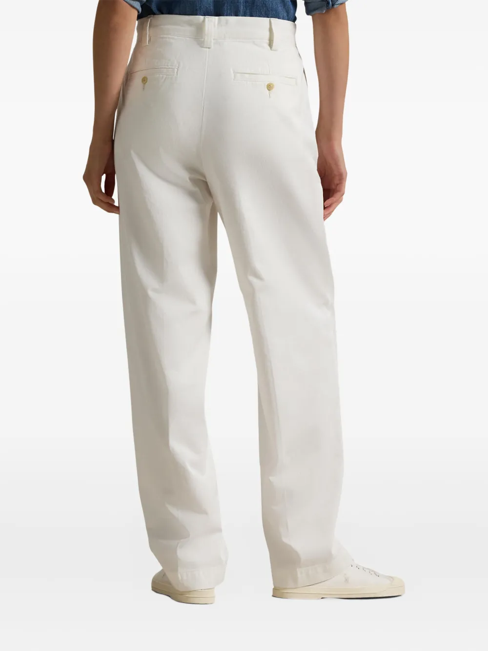 Polo Ralph Lauren Plooibroek met wijde pijpen Wit