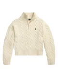Polo Ralph Lauren cable-knit half-zip sweater - Neutrals