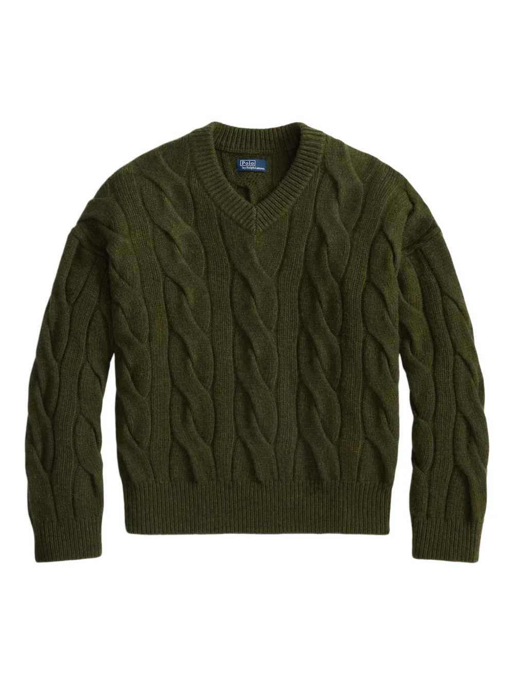 Polo Ralph Lauren cable-knit V-neck sweater | Green | Image 1