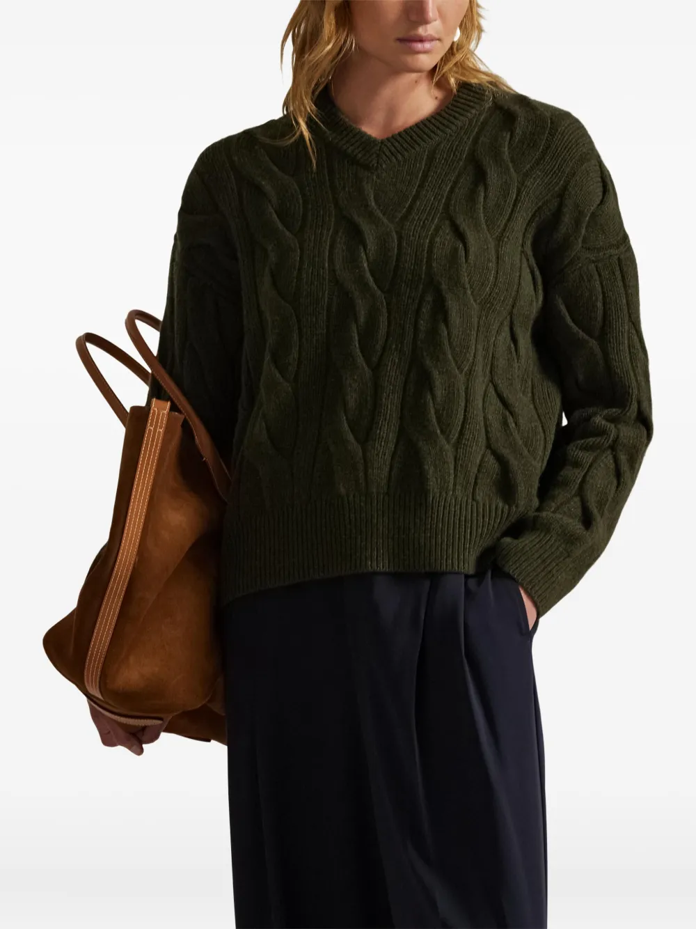 Polo Ralph Lauren Kabelgebreide sweater Groen