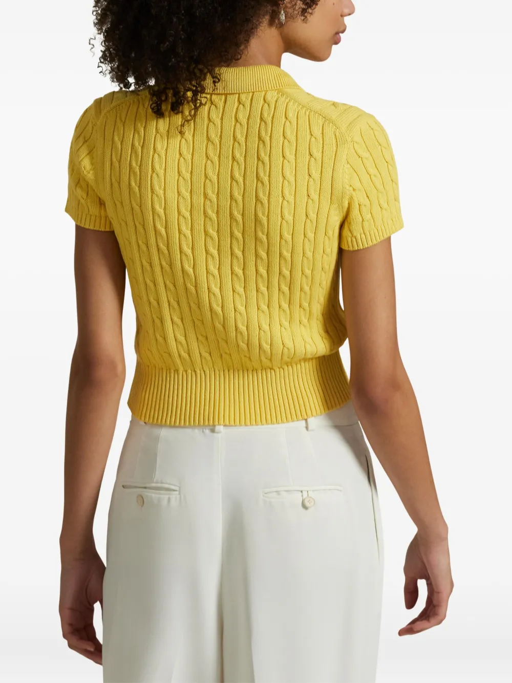 Polo Ralph Lauren Kabelgebreide polotop Geel