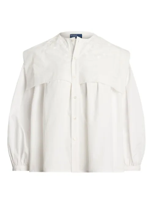 Blouse à plastron brodé - Polo Ralph Lauren - Modalova