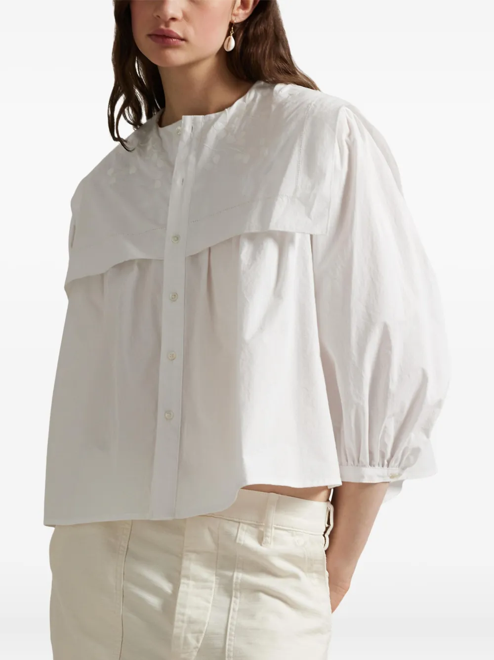 Polo Ralph Lauren Blouse met geborduurd detail Wit