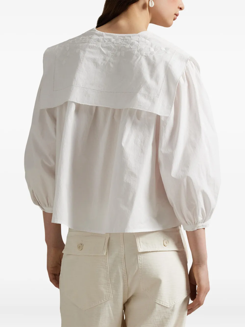 Polo Ralph Lauren Blouse met geborduurd detail Wit