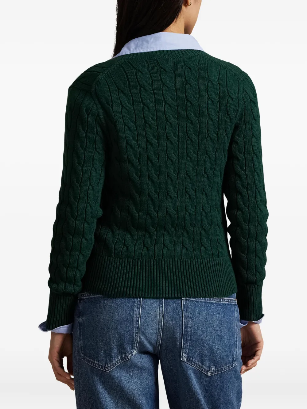 Polo Ralph Lauren Cable-knit Cardigan In Green
