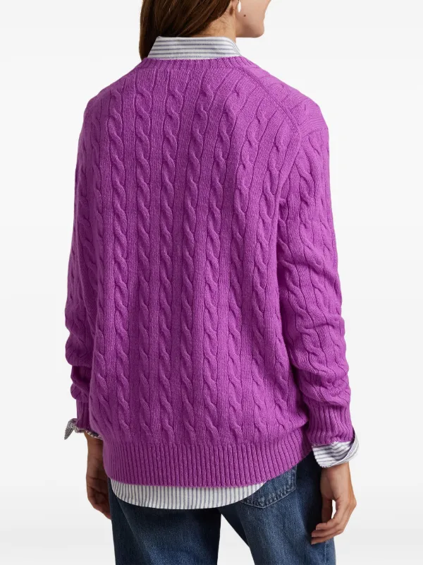 Polo Ralph Lauren ケーブルニット セーター | パープル | FARFETCH JP