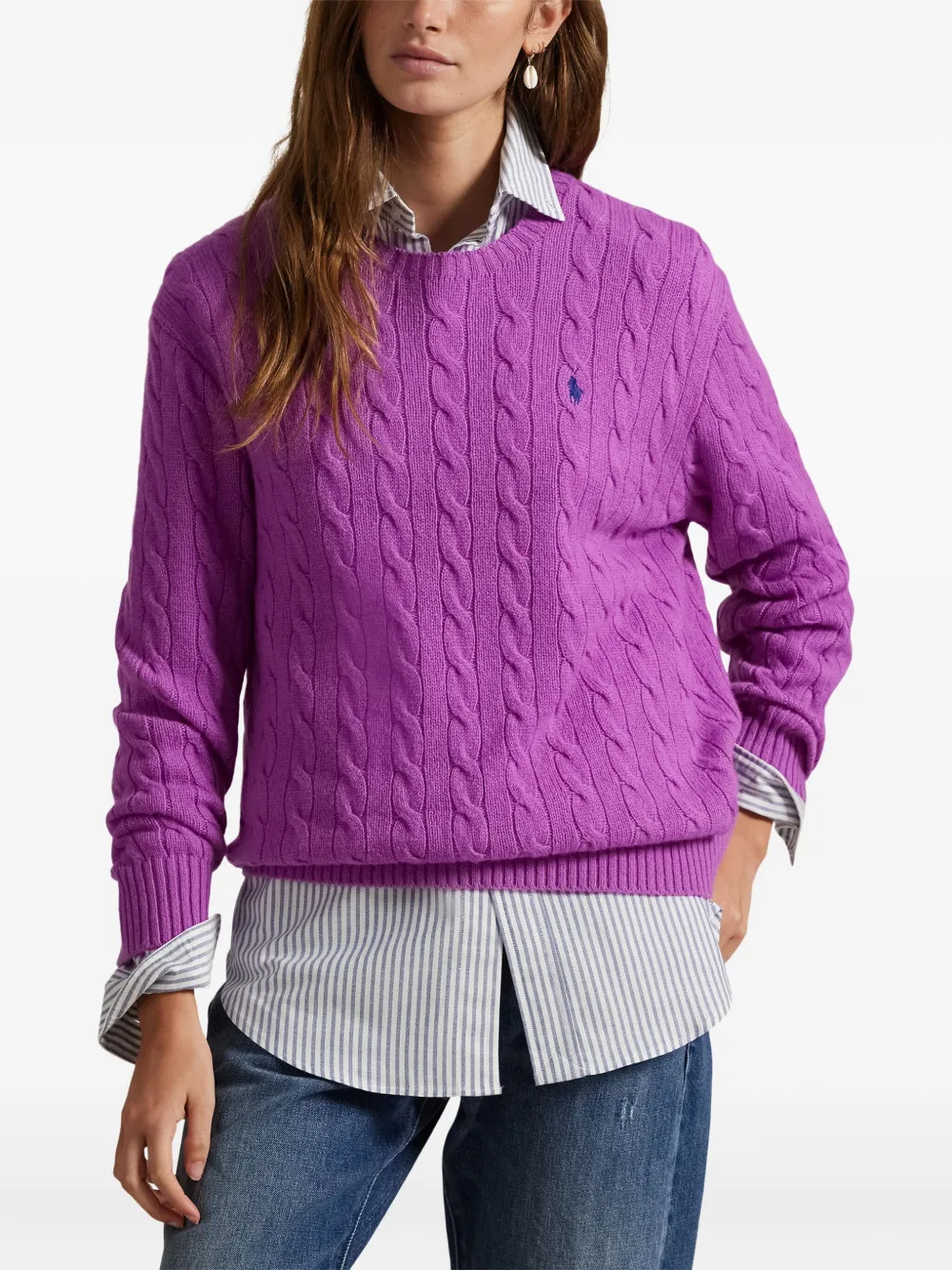 Polo Ralph Lauren Kabelgebreide trui Paars