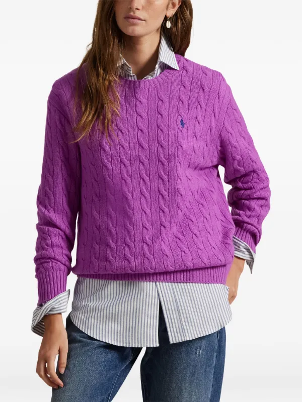 Polo Ralph Lauren ケーブルニット セーター | パープル | FARFETCH JP