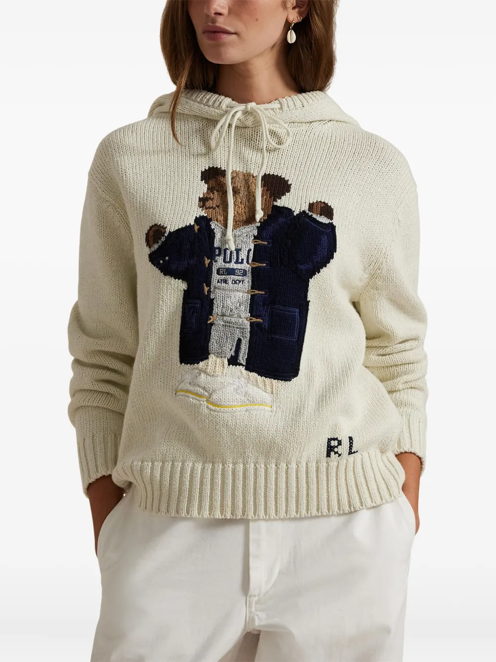 Polo Ralph Lauren Geruite hoodie Beige