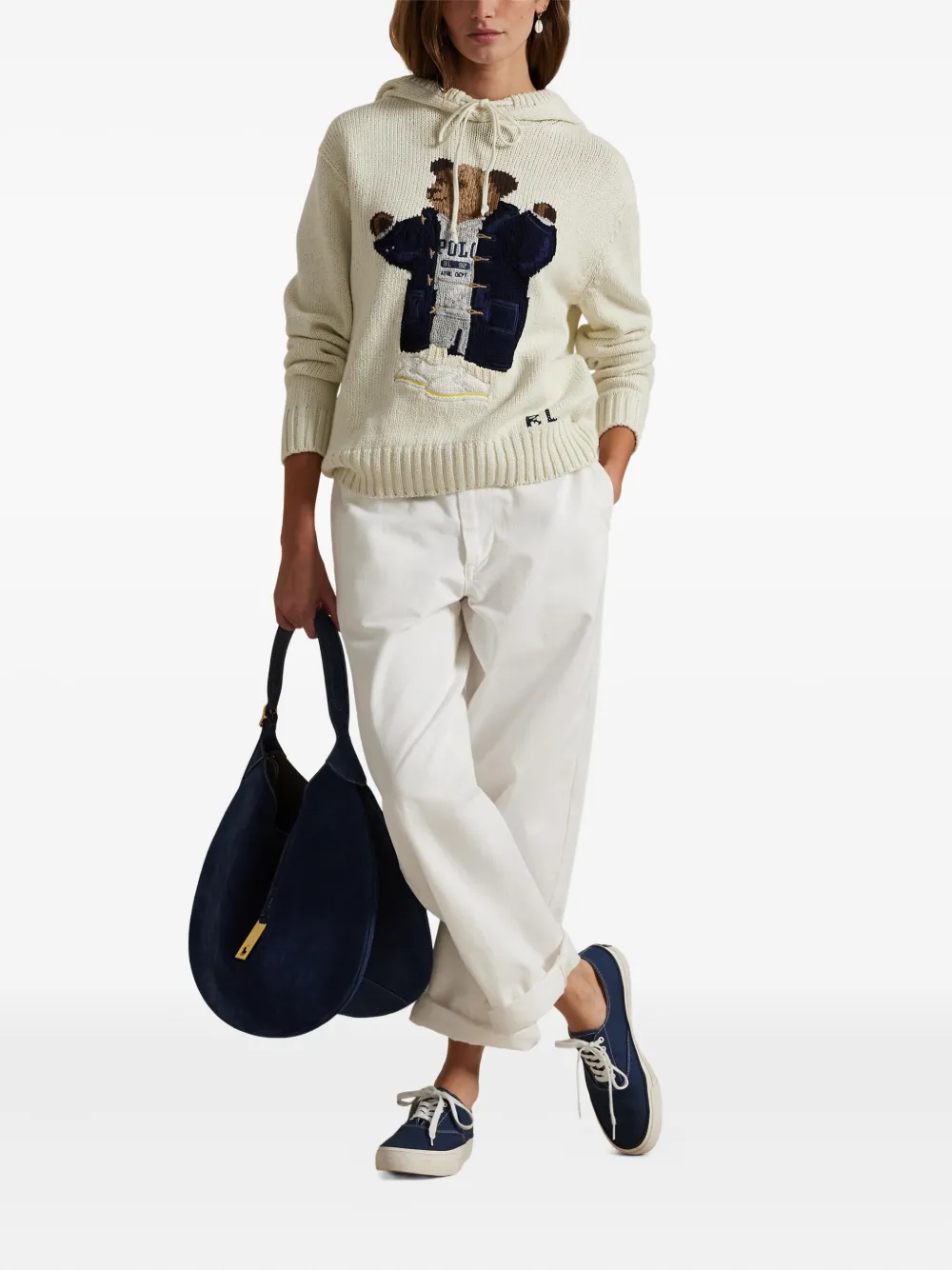 Polo Ralph Lauren Geruite hoodie Beige