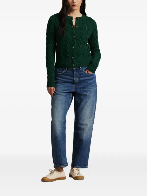 Polo Ralph Lauren cable-knit Cardigan | Green | FARFETCH