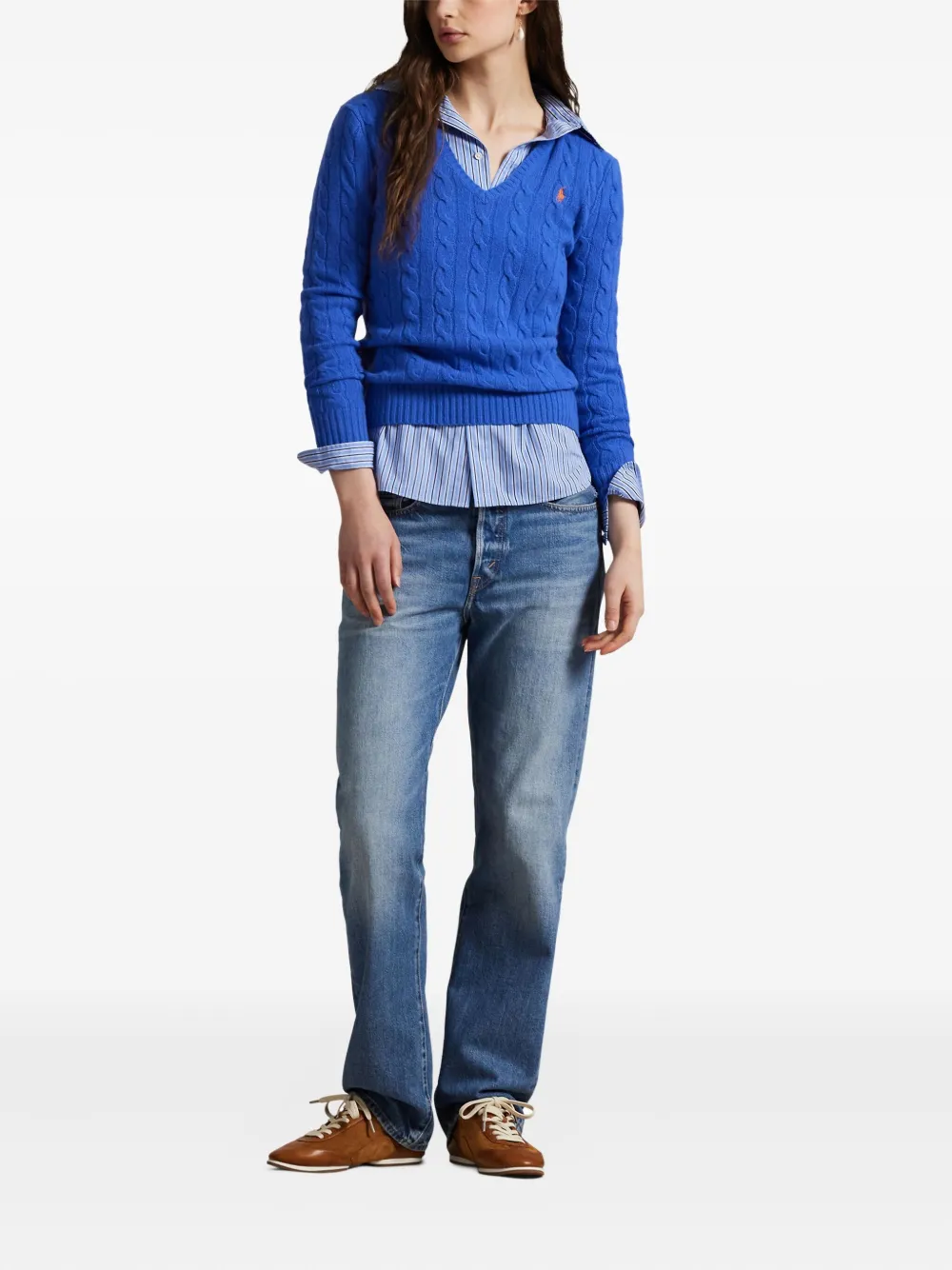 Polo Ralph Lauren Kabelgebreide sweater Blauw