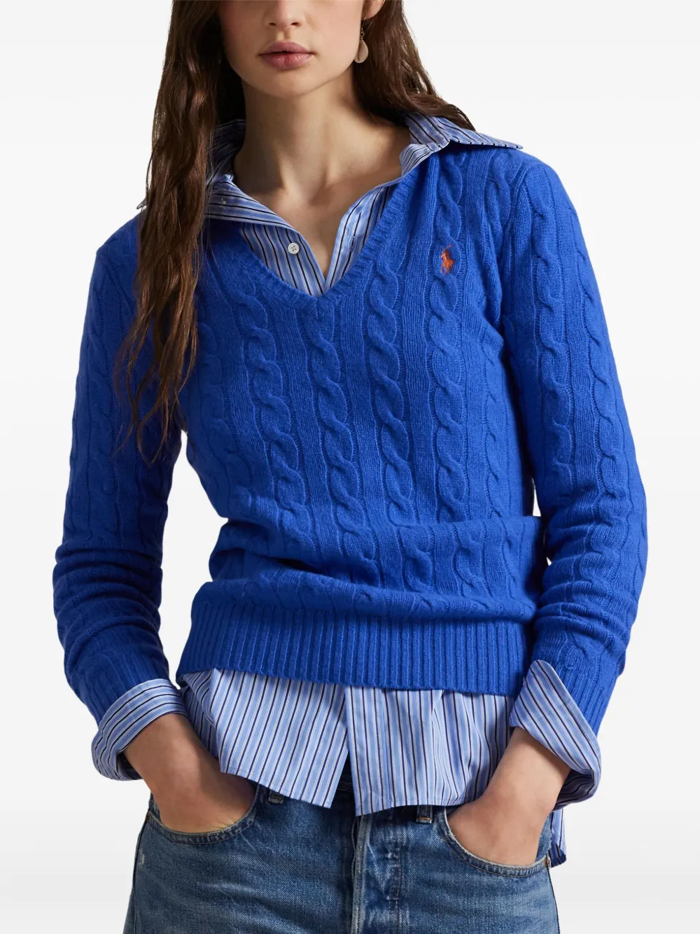 Polo Ralph Lauren Kabelgebreide sweater Blauw